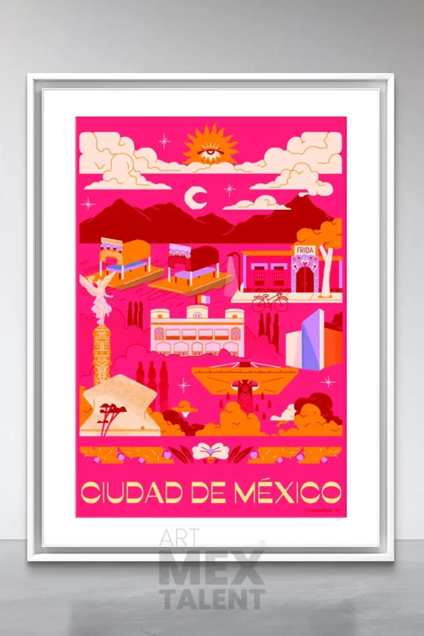Vista hacia el sureste de la Ciudad de México. Día.